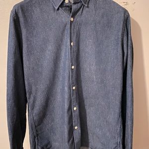 Bonobos Chambray Button-Down in Indigo, Slim Fit, M
